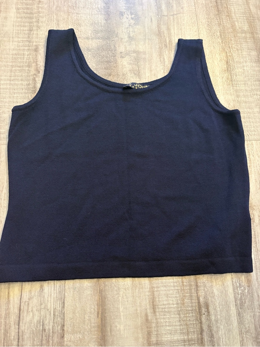 St. John Basics Santana Knit Navy Blue Tank Top Medium